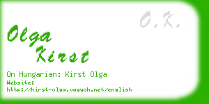 olga kirst business card